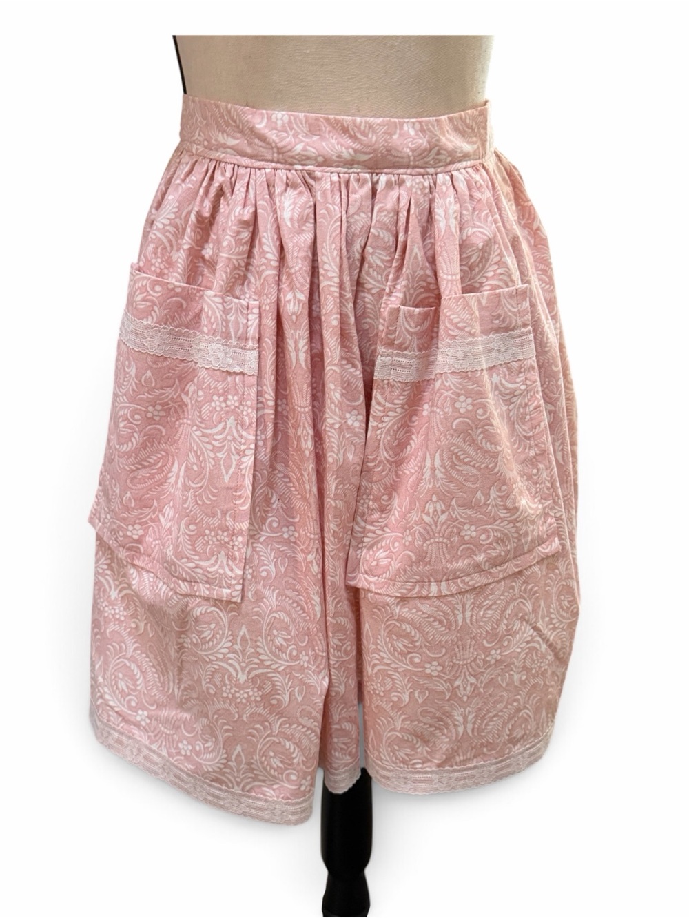 Apron in Mauve French Country Pattern Hand Made